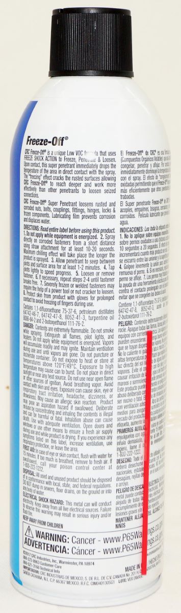 CRC 05002 Freeze-Off Super Penetrant Rust Remover 11.5 Oz