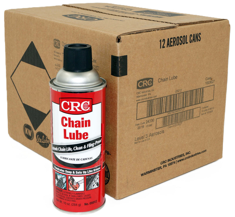 CRC Chain Lube 05012 Chain Lubricant 10oz Extends Chain Life