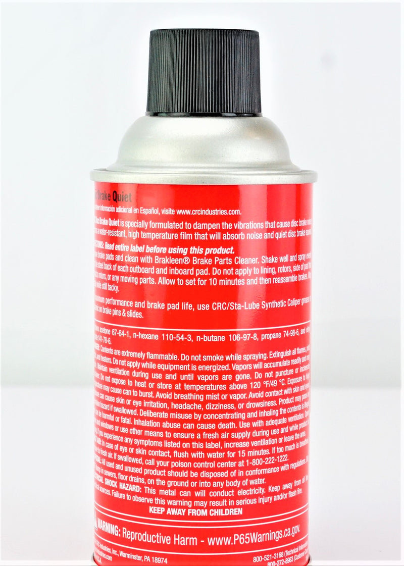 CRC Disc Brake Quiet Spray 9oz Can Quiets Brake Squeals Squeaks 05017