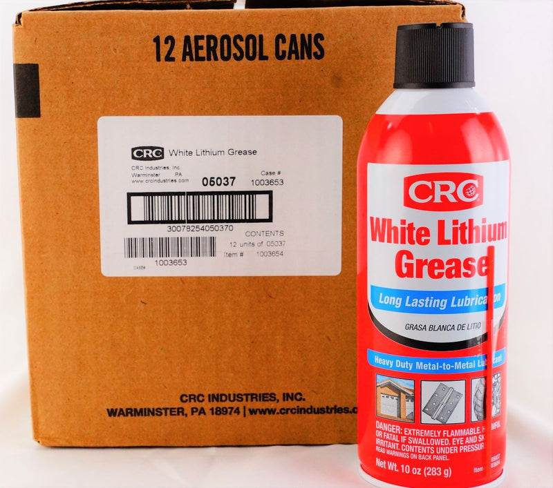CRC 05037 White Lithium Grease For Hinges Latches Door Rollers