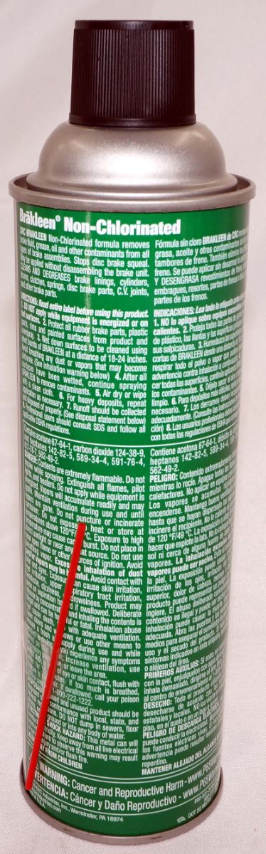CRC Brakleen Brake Parts Cleaner with PowerJet Technology Degreaser Spray 05050