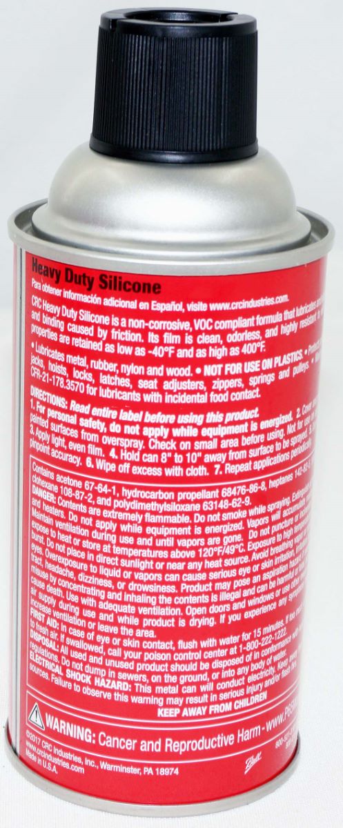 CRC Heavy Duty Multi Use Silicone Lubricant 05074 Stops Rust 7.5oz Water Proof