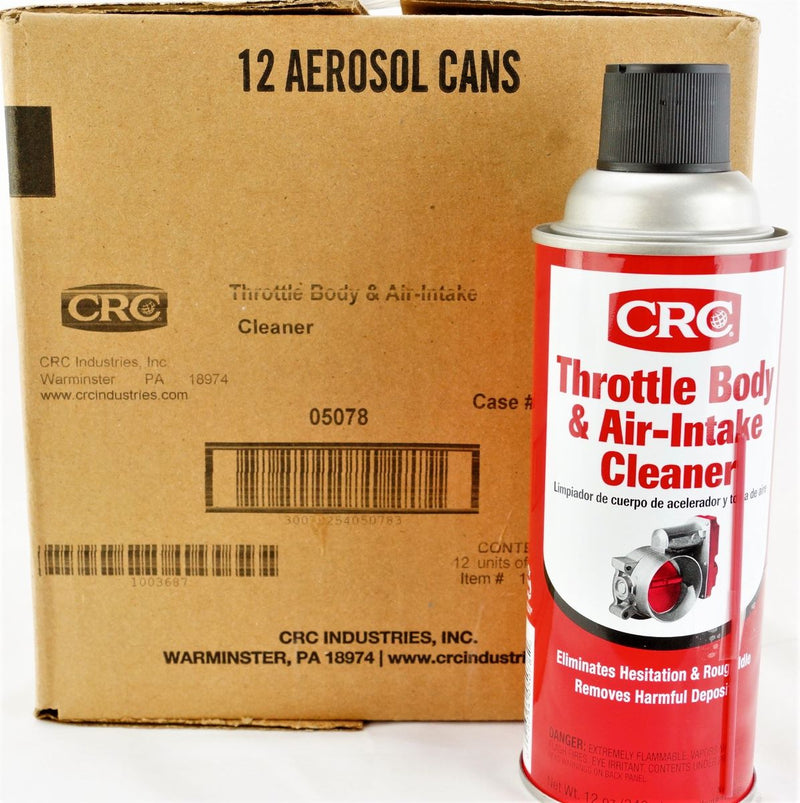 CRC 05078 Throttle Body and Air Intake Cleaner 12oz Can
