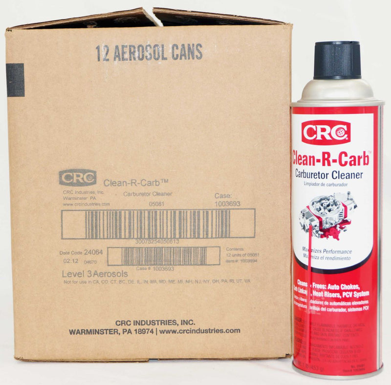 CRC 05081 Clean-R-Carb Carburetor Cleaner 20oz Net Fill 16 Wt Oz