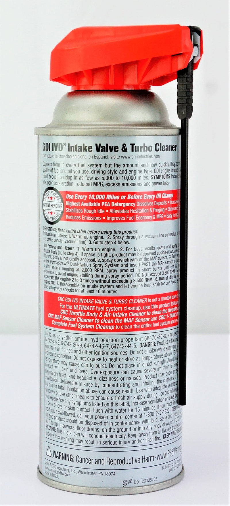 CRC 05319 GDI IVD Intake Valve and Turbo Cleaner 11oz Can