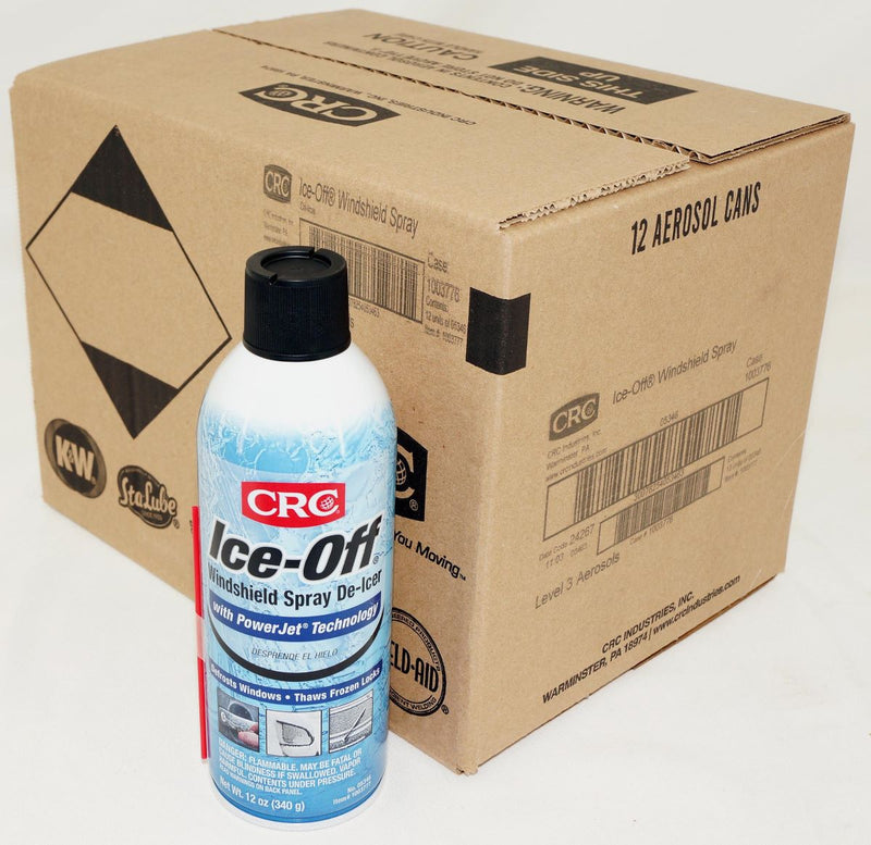 CRC 05346 Ice-Off Windshield Spray De-Icer 12 Oz Melts Ice Snow Frost on Contact