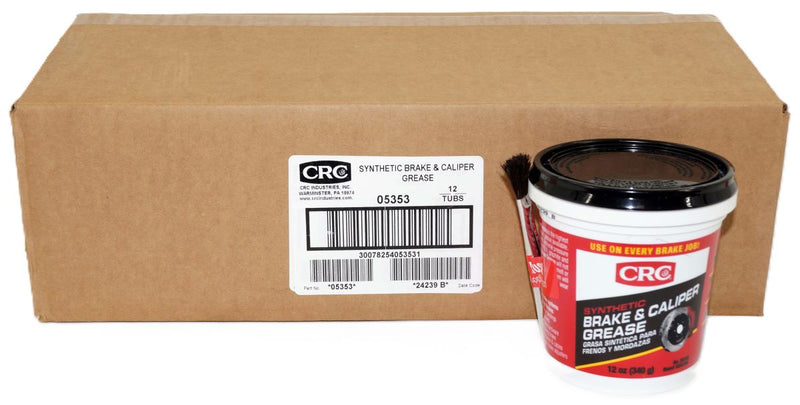 CRC 05353 Synthetic Brake and Caliper Grease 12 oz Tub with Brush