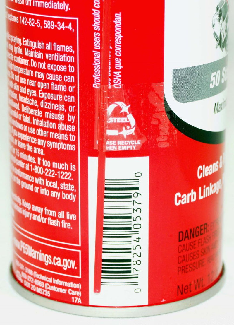CRC 05379 Clean R Carb Carburetor Cleaner 12 Wt Oz 50-State Compliant