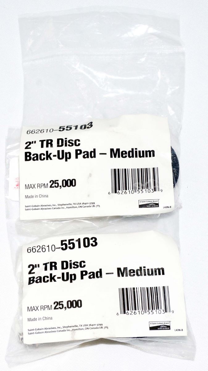 Norton 2 x 1/4” Standard Back-up Pad for Type 3 Quick-Change Discs - 55103