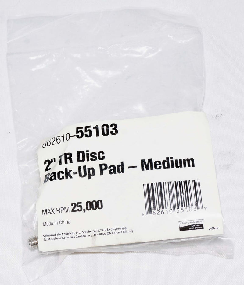 Norton 2 x 1/4” Standard Back-up Pad for Type 3 Quick-Change Discs - 55103