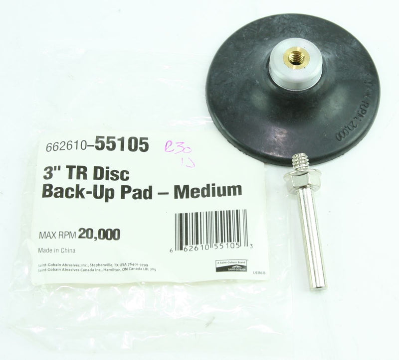 Carborundum 55105 - 3" Flex-Loc TR Backup Pad Medium