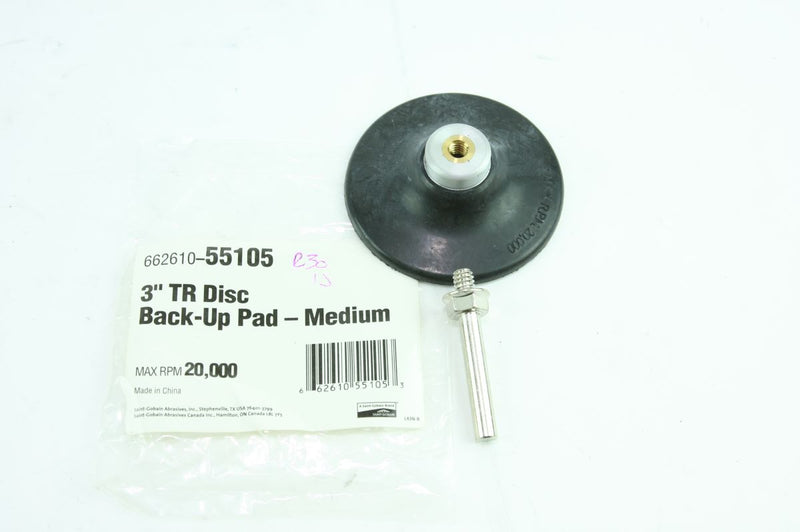 Carborundum 55105 - 3" Flex-Loc TR Backup Pad Medium