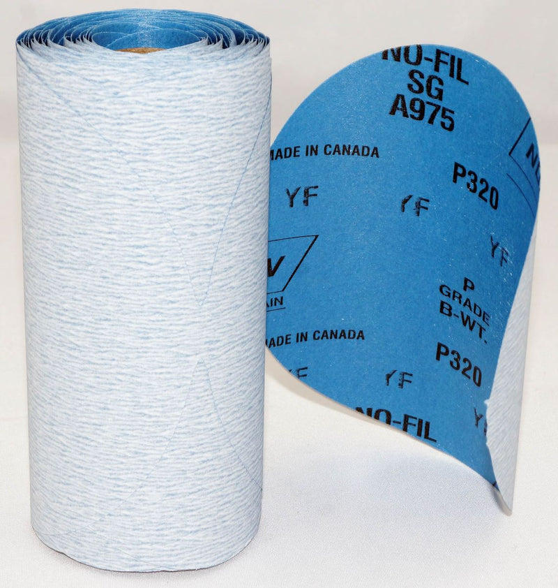Norton 100 Discs Norton Dry Ice P320 Grit A975 Paper PSA Roll Ceramic Alumina - 55374
