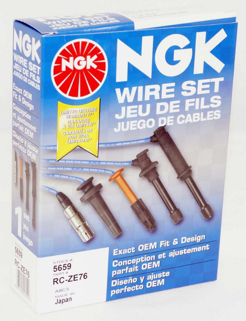 NGK 5659 Spark Plug Wire Set RCZE76 for Mazda Miata MX-5