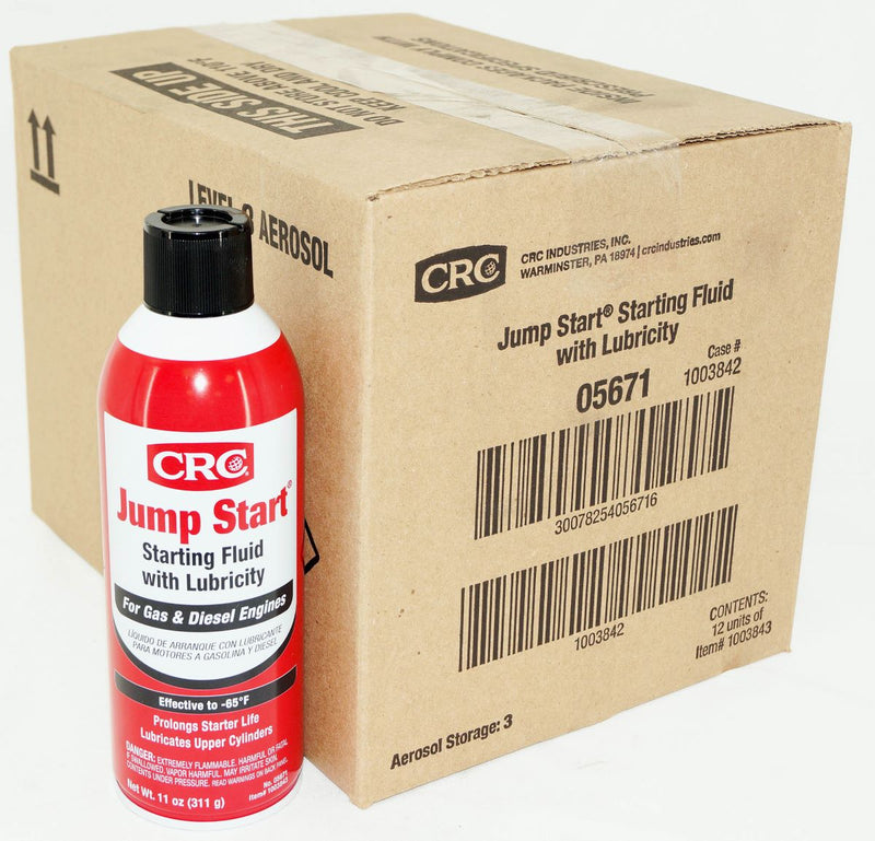 CRC 05671 Jump Start Starting Fluid with Lubricity 11 Wt Oz