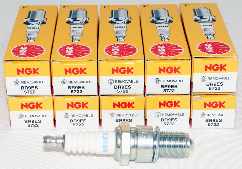 NGK 5722 BR9ES Nickel Spark Plug with Removable Terminal Nut
