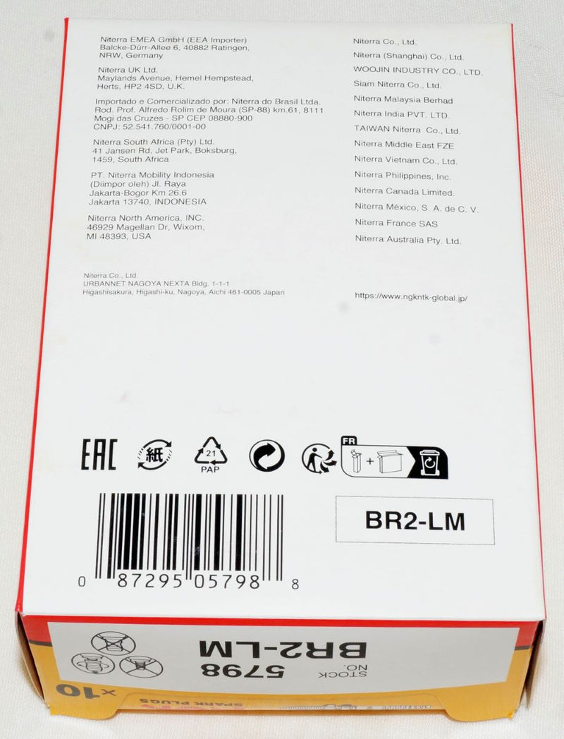 NGK 5798 BR2-LM Nickel Spark Plug