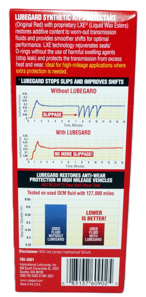 LubeGard 60902 Automatic Transmission Fluid Protectant with LXE Technology 10 oz
