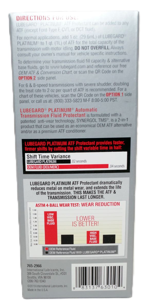 Lubegard 63010 PLATINUM® Automatic Transmission Fluid Protectant