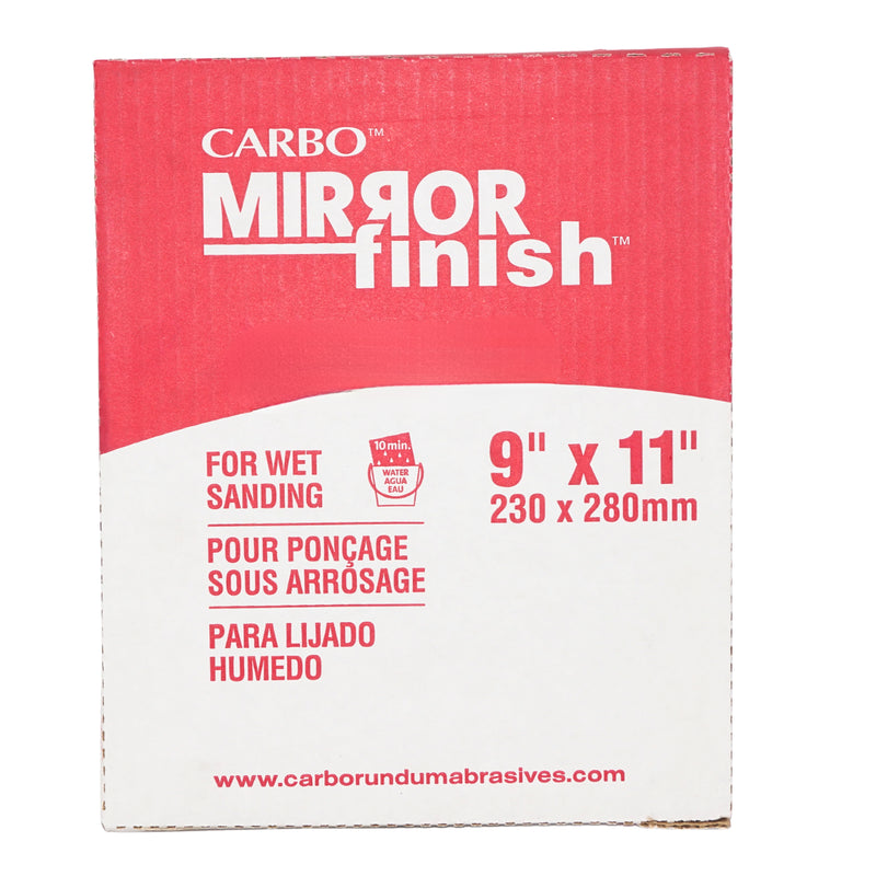 Carborundum 9" x 11" 1500GR Carbo Premier Red Mirror Finish Wet/Dry - 63878 (50/slv)