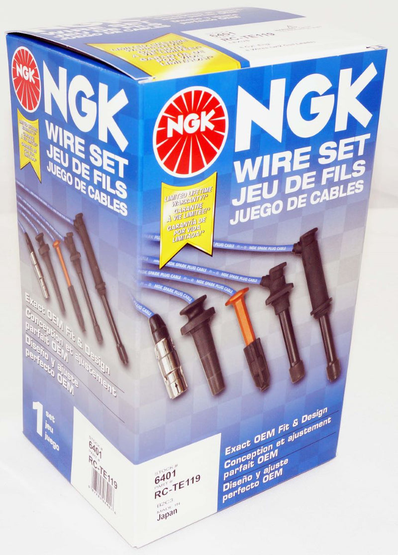 NGK 6401 Spark Plug Ignition Wire Set RCTE119 for Lexus SC400 LS400