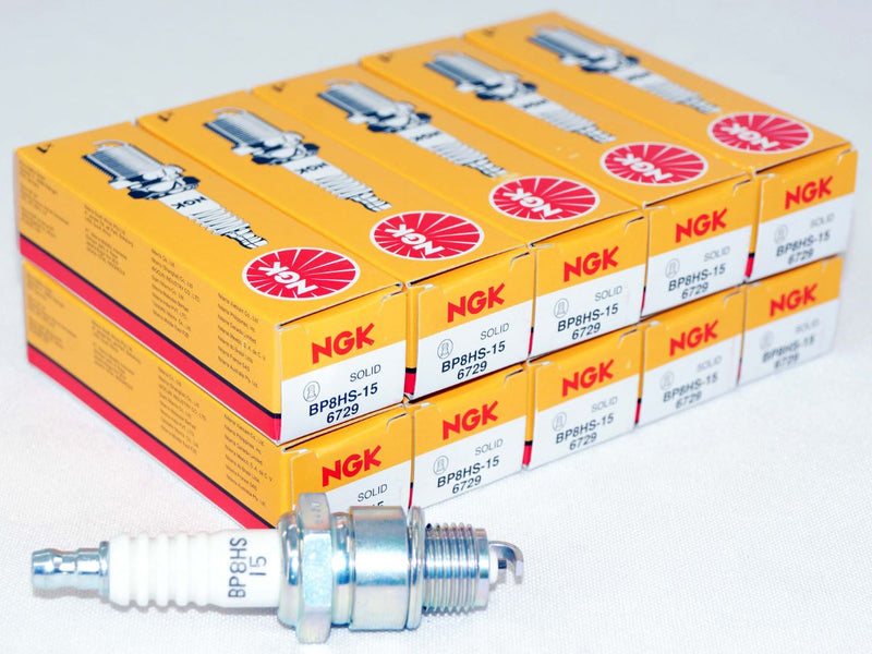 NGK 6729 BP8HS15 Nickel Spark Plug for Mercury Marine 9.9-15 HP Outboard