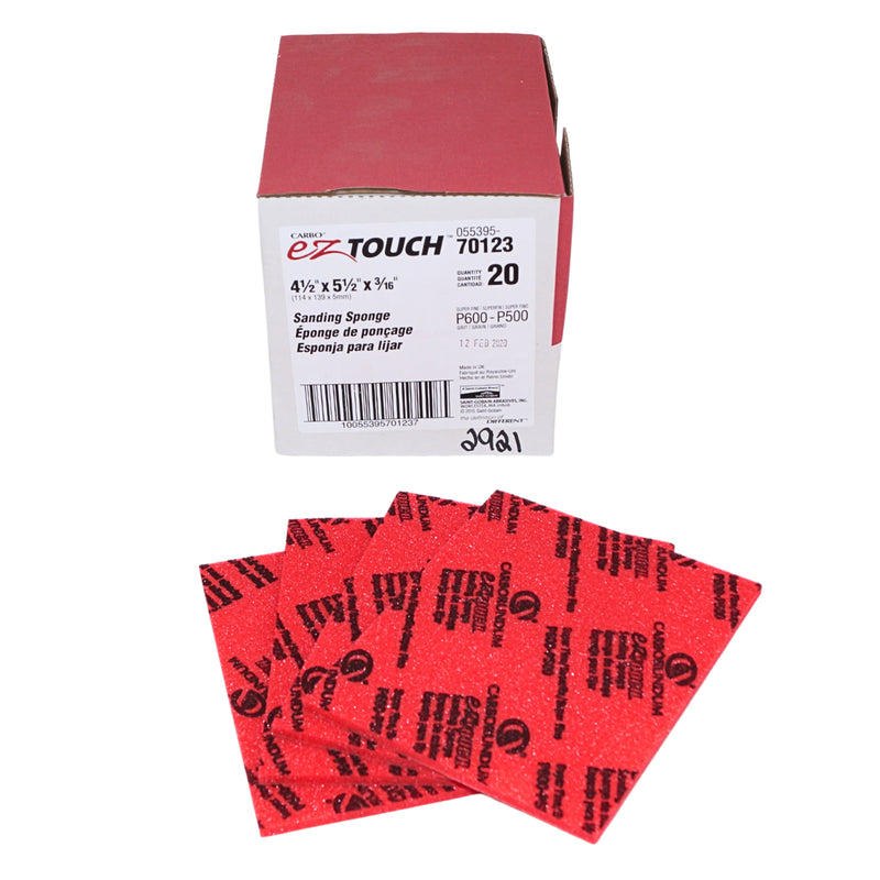 Carborundum P600/P500 Super Fine Carbo EZ Touch Sanding Sponge - 70123 (20/box)