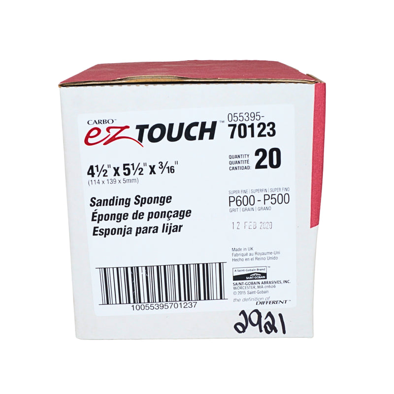 Carborundum P600/P500 Super Fine Carbo EZ Touch Sanding Sponge - 70123 (20/box)