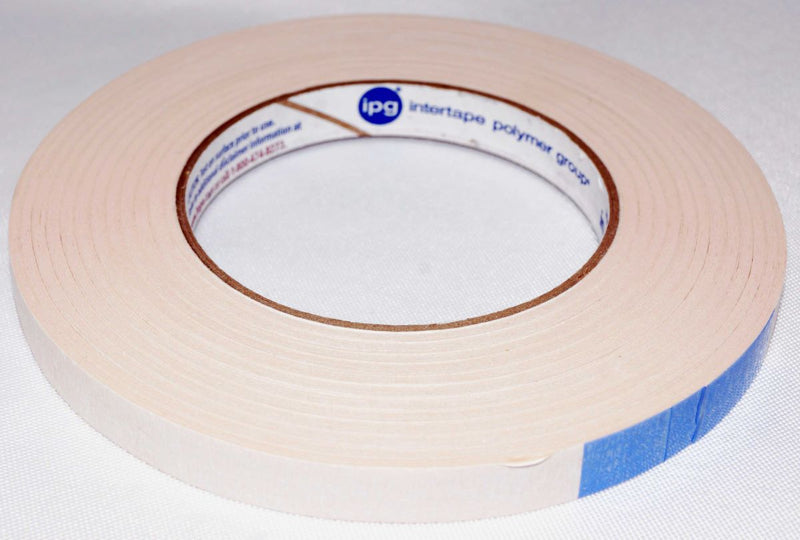 InterTape 591 1/2 inch Double Sided Flat Back Paper Tape 36 yds Beige BEIG0536