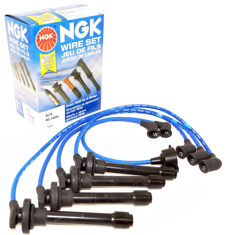 NGK 8019 Spark Plug Wire Set 7mm Blue RC-HE65 fits Honda Prelude 2.2L