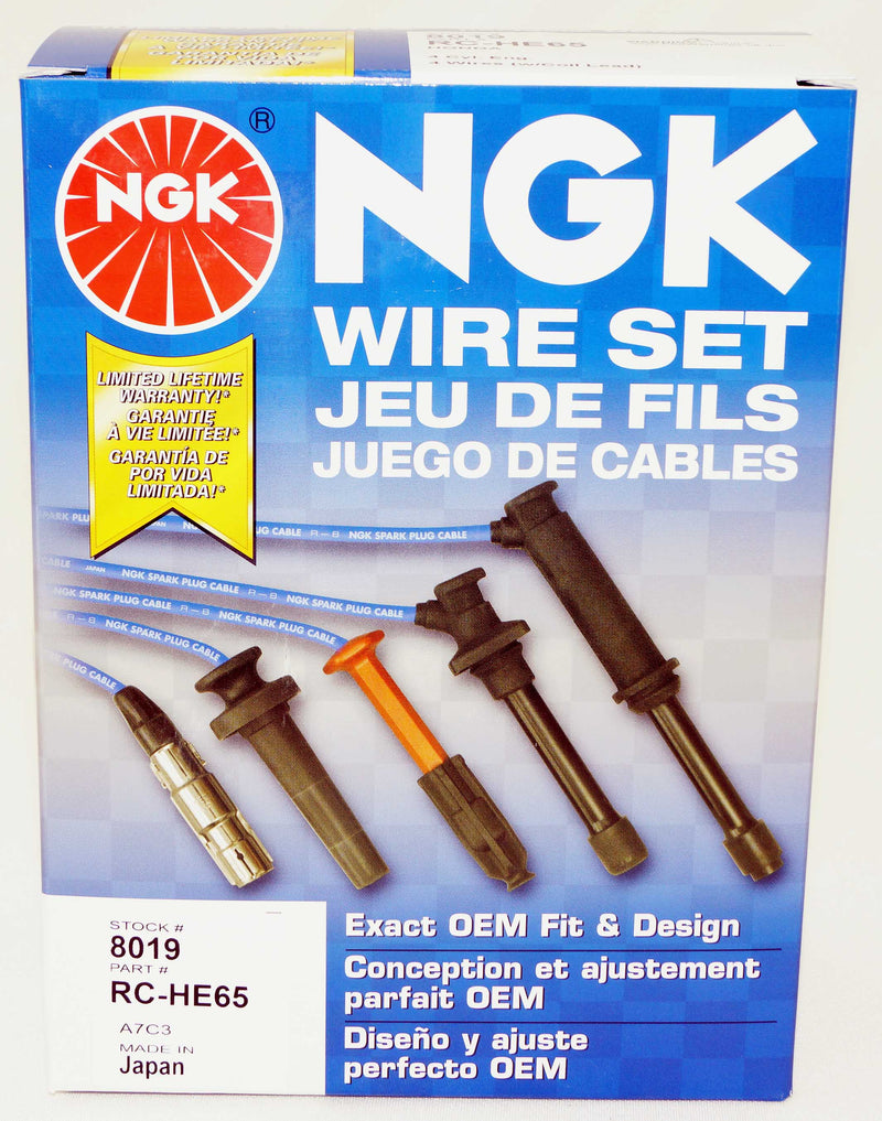 NGK 8019 Spark Plug Wire Set 7mm Blue RC-HE65 fits Honda Prelude 2.2L