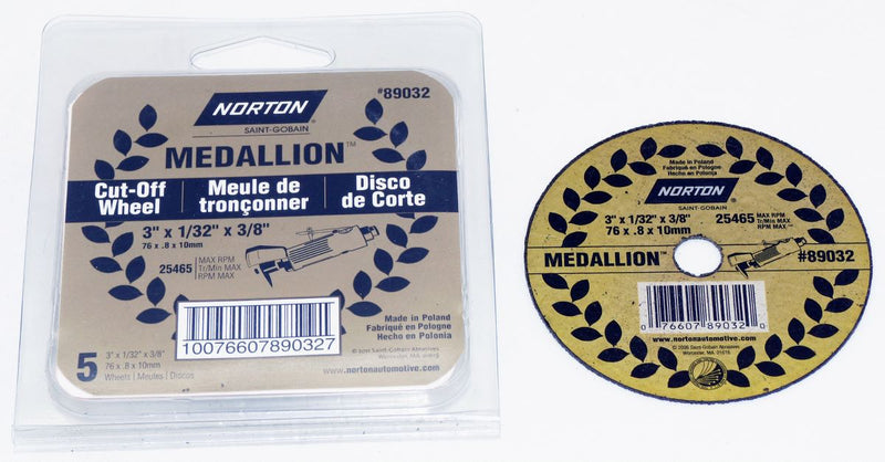 Norton 3" x 1/32" Norton DiaLast Type 41 Cut-Off Wheel CA 50 Grit T 89032 - 5 Wheels