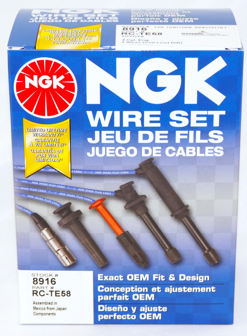 NGK 8916 Spark Plug Wire Set RC-TE58 fits 97-01 Toyota Camry 2.2L L4