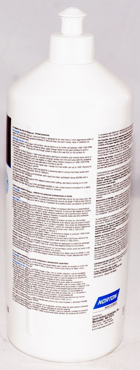1 Quart Norton Liquid Ice Extra-Cut Defect Removal Compound - 97116 - Image 2