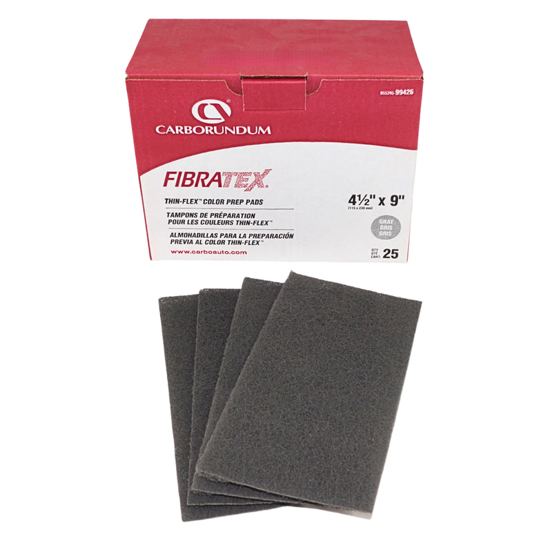 Carborundum 4-1/2" x 9" Gray (800/1000) Thin-Flex Fibratex Scuff Pad - 99426 (25/box)