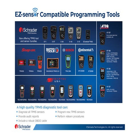Schrader TPMS Solutions Tire Pressure Monitoring System Programmable Sensor P/N:33500 - Image 4