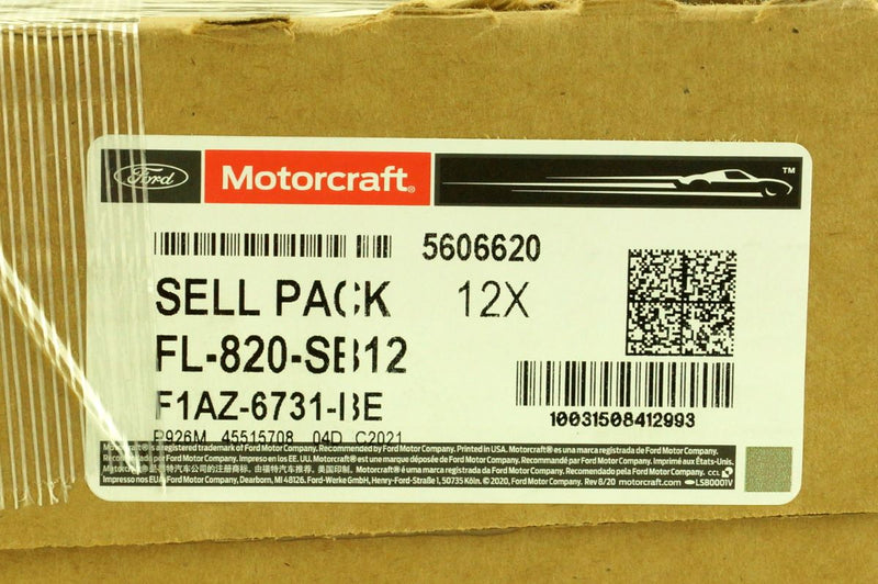 Motorcraft FL820S Engine Oil Filter Ford Bulk Case of 12