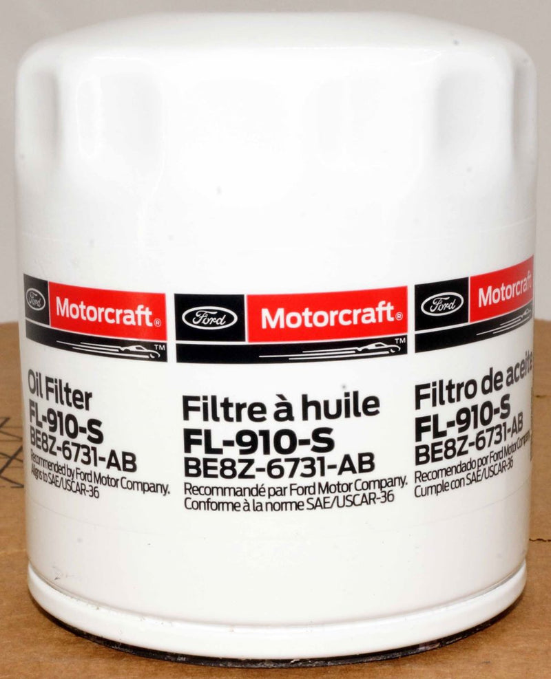 Motorcraft FL910S Engine Oil Filter Ford BE8Z6731AB FL910SB12