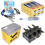 NGK Spark Plug, Ignition Wire Set and Ignition Coil Kit for 07-11 Jeep Wrangler - Image 1