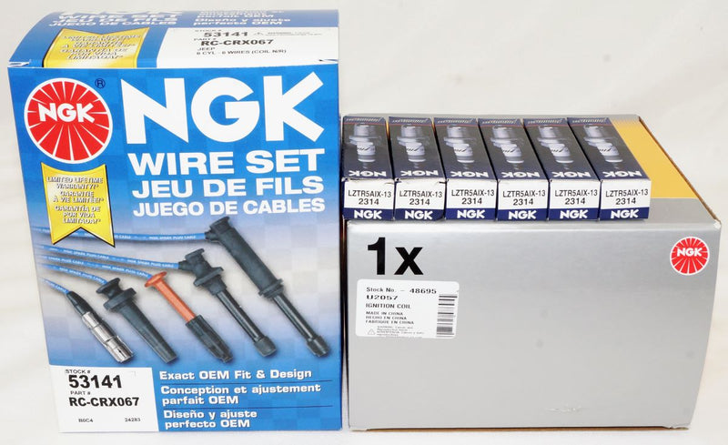 NGK Ignition Wire Set, Ignition Coil and Spark Plug Kit for 07-11 Jeep Wranglers - Image 2