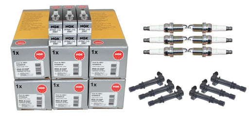 NGK Spark Plug and Ignition Coil Set for various 2002-2008 Dodge Jeep 3.7 L V6 - Image 1