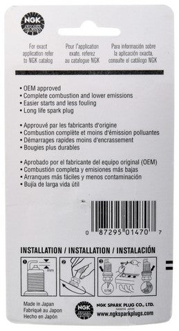 NGK Spark Plug P/N:BR9ES SOLID BLYB - Image 3