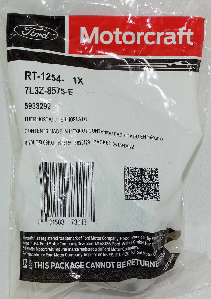 Motorcraft RT1254 Engine Coolant Thermostat Ford 7L3Z8575E 92-2011