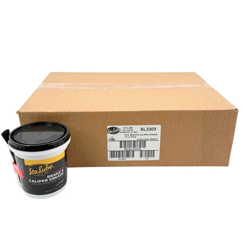 Sta-Lube Synthetic Brake and Caliper Grease 12 oz Tub with Brush SL3303 CRC