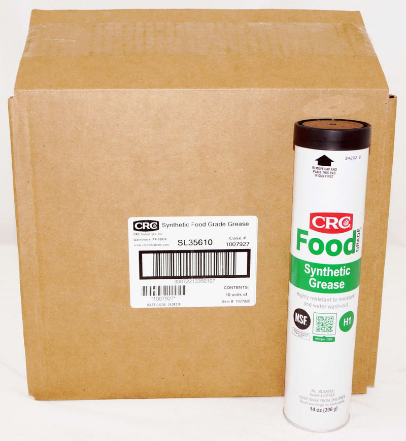 CRC Synthetic Food Grade High Temp Grease 14 Oz NSF H1 NLGI Grade 2 Lubricant