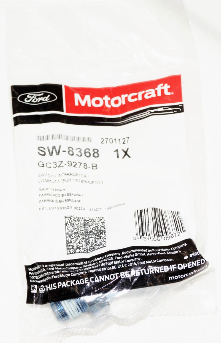Motorcraft SW8368 Engine Oil Pressure Switch Ford GC3Z9278B