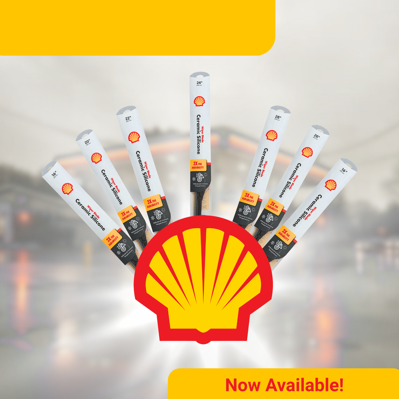 Shell® Ceramic Silicone Wiper Blade - Premium All-Weather Windshield Wiper for Smooth, Streak-Free Performance - Buy 2+ and Save 25%