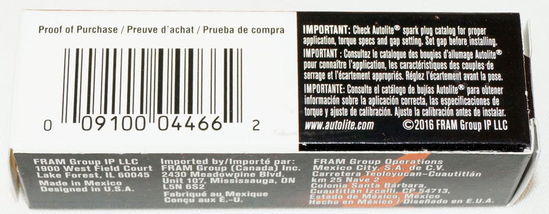 Autolite XP985 Iridium XP Spark Plug Solid Terminal