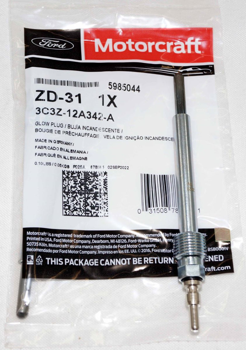 Motorcraft ZD-31 Glow Plug Ford 3C3Z-12A342-A replaces ZD-12